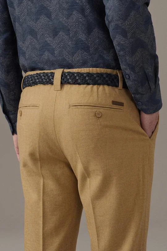 Pamuk Kaşmir Camel Chino Pantolon