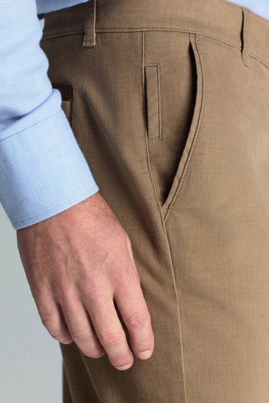 Pamuk Kaşmir Karışım Camel Chino Pantolon