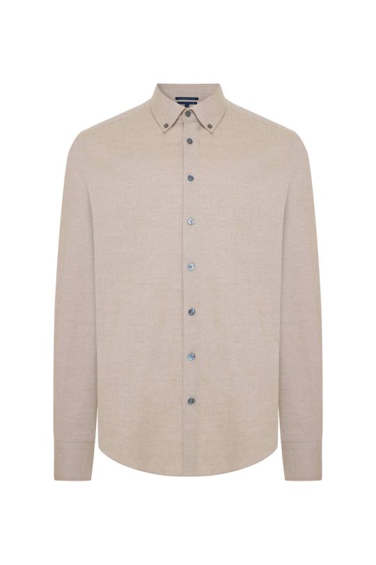 Pamuk Kaşmir Karışım Camel Gömlek