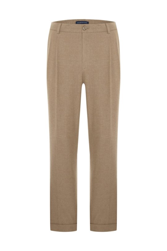 Pamuk Kaşmir Karışım Camel Relax Chino Pantolon