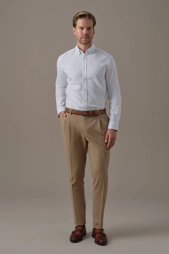 Hemington - Pamuk Kaşmir Karışım Camel Chino Pantolon (1)
