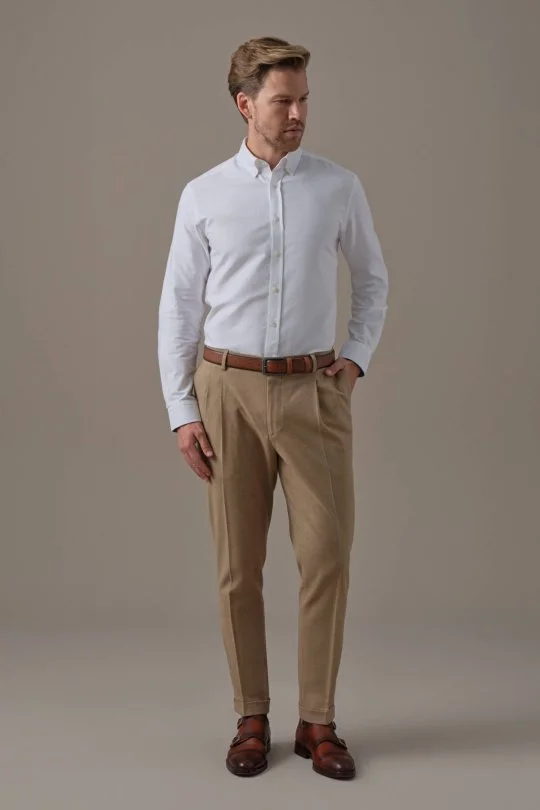 Hemington - Pamuk Kaşmir Karışım Camel Chino Pantolon (2)