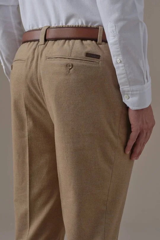 Hemington - Pamuk Kaşmir Karışım Camel Chino Pantolon (5)