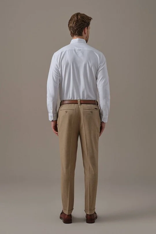Hemington - Pamuk Kaşmir Karışım Camel Chino Pantolon (5)