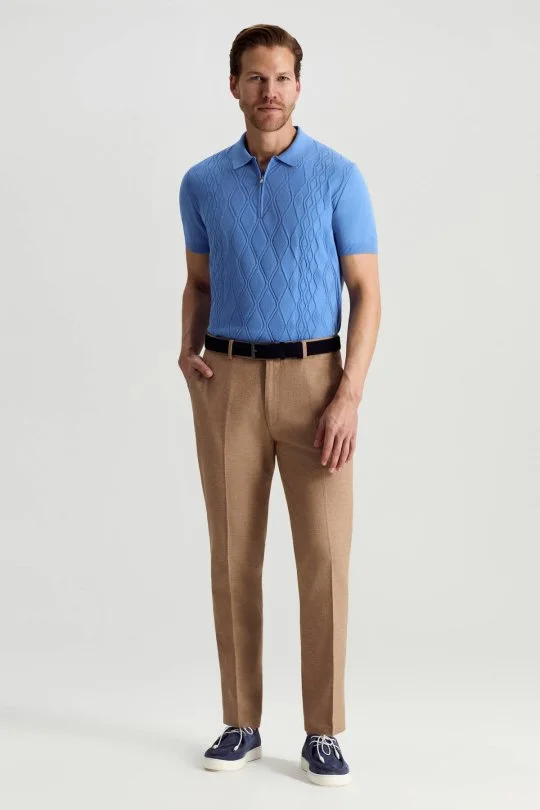 Hemington - Pamuk Keten Karışım Kahverengi Yazlık Chino Pantolon (2)