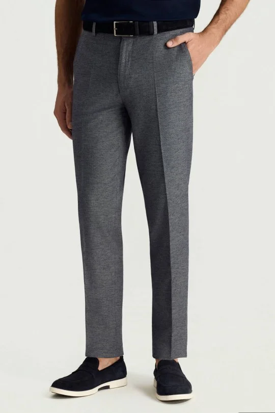 Hemington - Pamuk Keten Karışım Lacivert Yazlık Chino Pantolon (2)