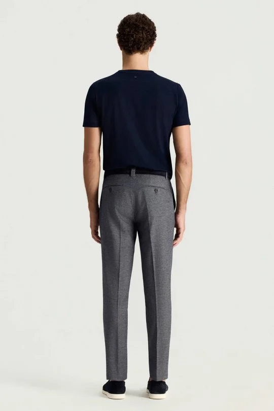 Hemington - Pamuk Keten Karışım Lacivert Yazlık Chino Pantolon (4)