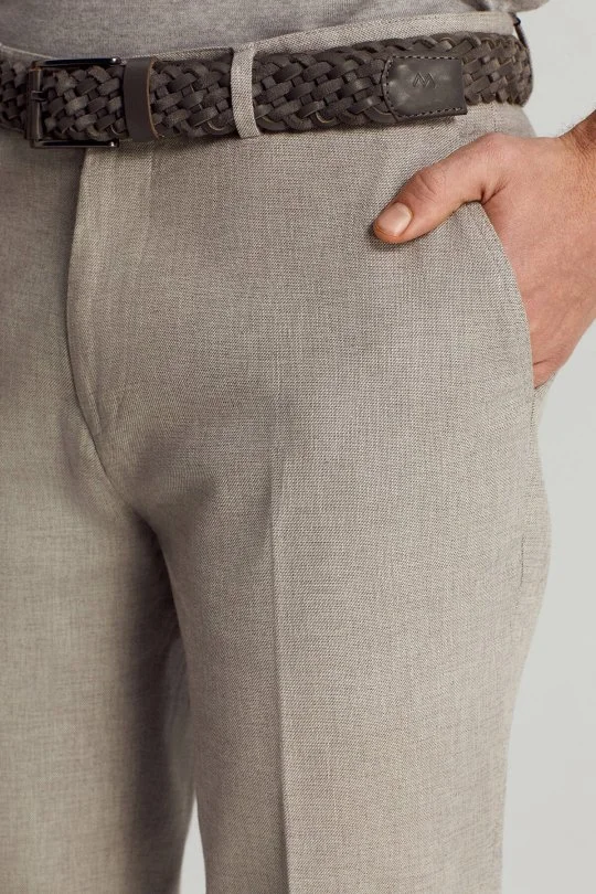 Hemington - Pamuk Keten Karışım Açık Gri Chino Pantolon (3)