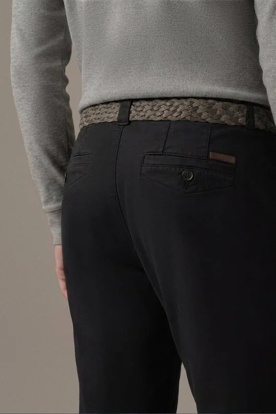 Pamuk Modal Siyah Chino Pantolon