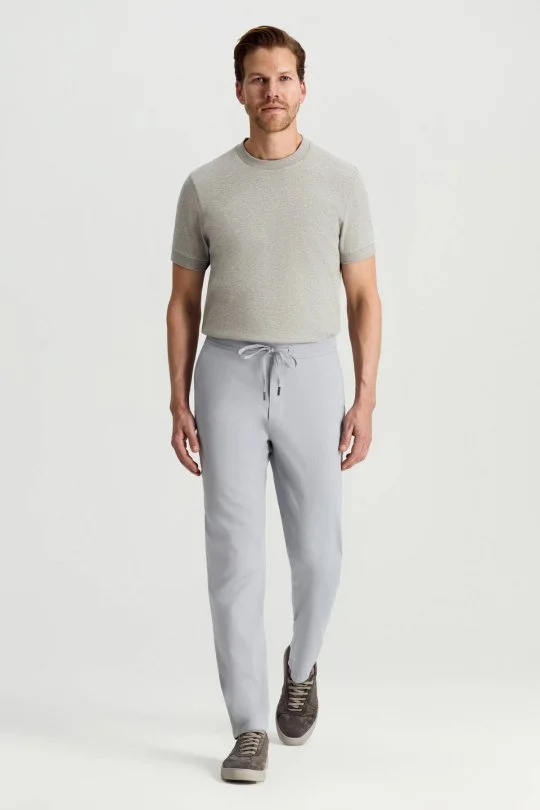 Pamuk Tencel Karışım Açık Mavi Relax Chino Pantolon