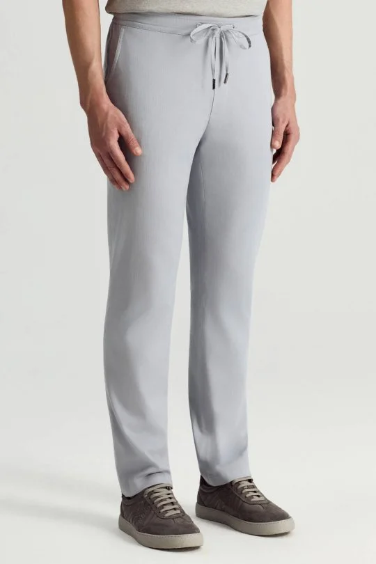 Pamuk Tencel Karışım Açık Mavi Relax Chino Pantolon