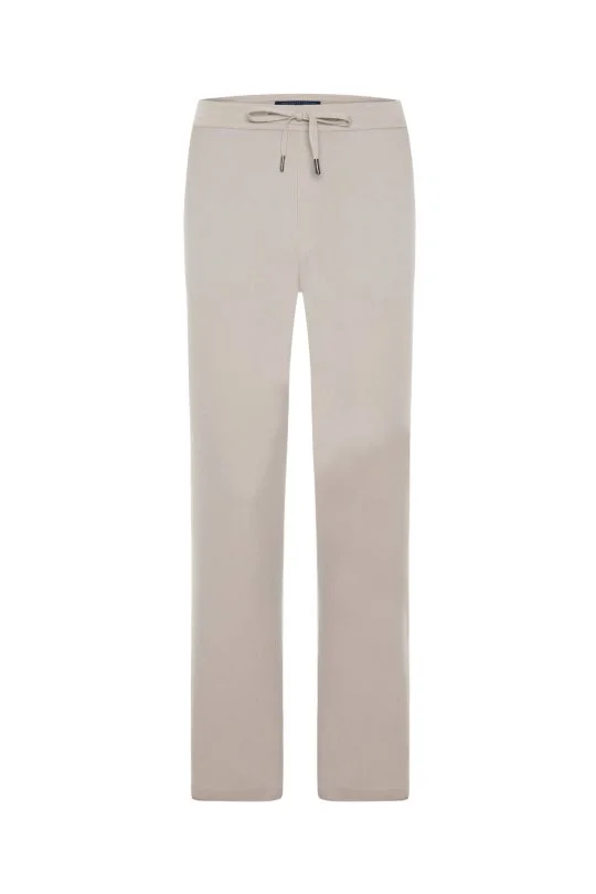 Hemington - Pamuk Tencel Karışım Krem Relax Fit Yazlık Jogger Pantolon (6)