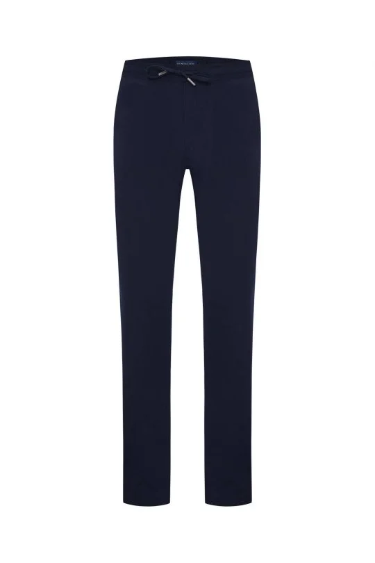 Hemington - Pamuk Tencel Karışım Lacivert Relax Fit Yazlık Jogger Pantolon (6)