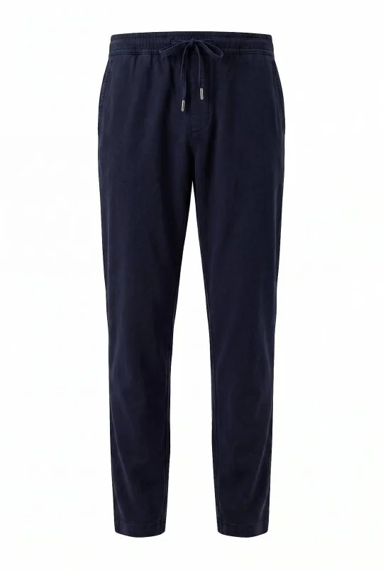 Hemington - Pamuk Tencel Karışım Lacivert Relax Fit Yazlık Jogger Pantolon (6)