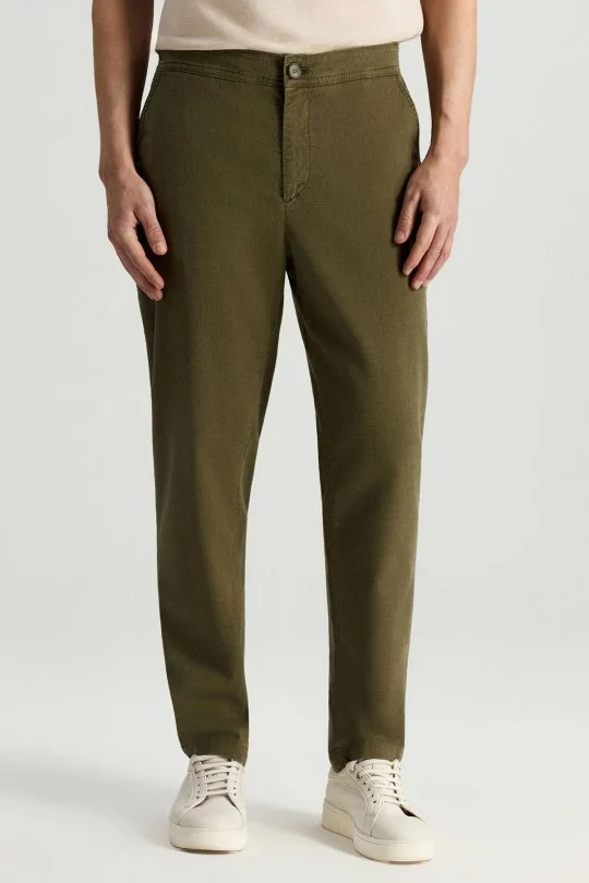 Hemington - Pamuk Tencel Kumaş Haki Relax Chino Pantolon (1)