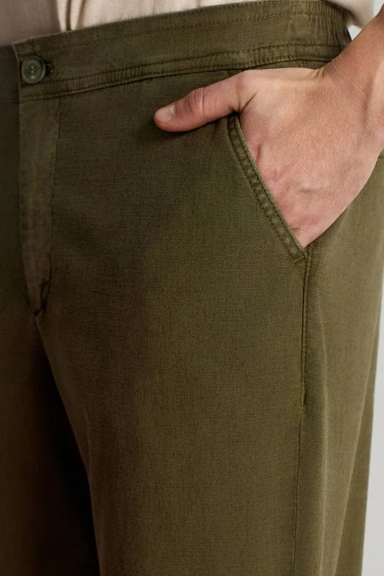 Hemington - Pamuk Tencel Kumaş Haki Relax Chino Pantolon (3)