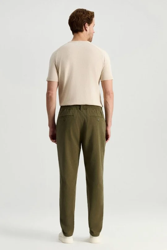 Hemington - Pamuk Tencel Kumaş Haki Relax Chino Pantolon (5)