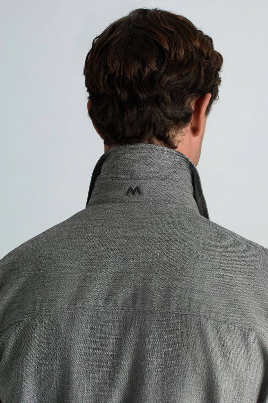 Pamuk Tencel Kumaş Metal Düğmeli Antrasit Ceket Gömlek