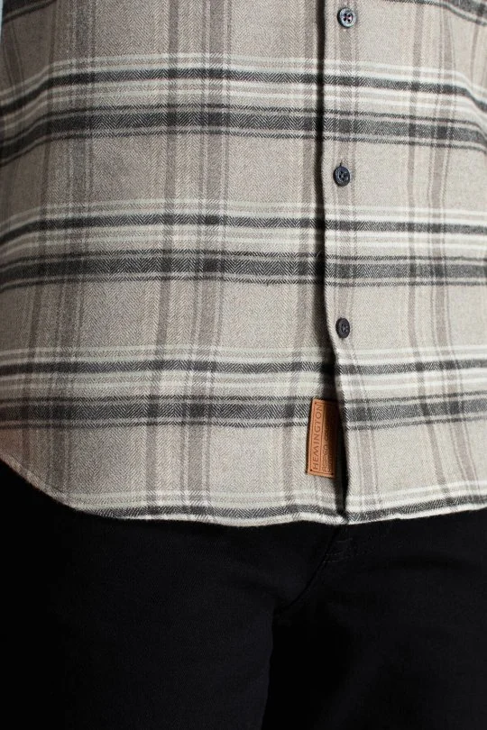 Hemington - Pamuk Yün Karışım Ekose Desen Gri Gömlek (5)