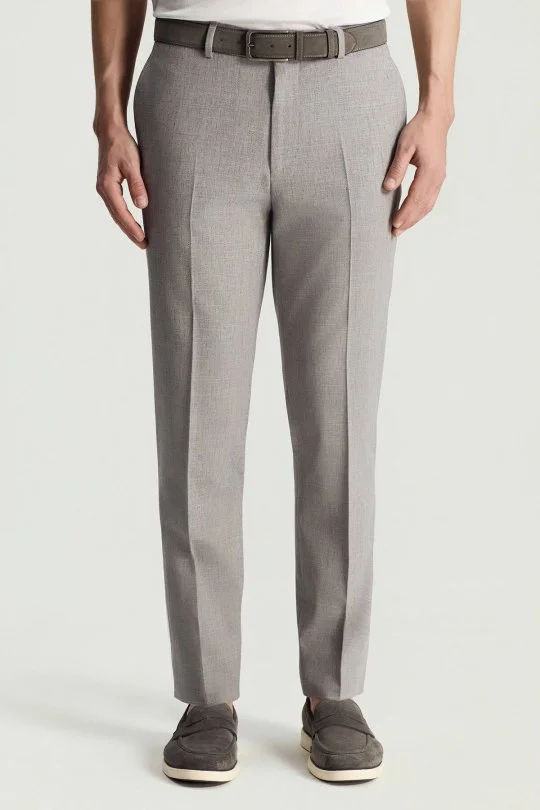 Hemington - Pamuk Yün Karışım Gri Chino Pantolon (2)