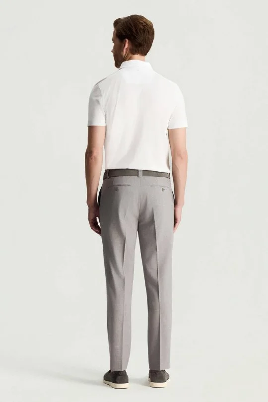 Hemington - Pamuk Yün Karışım Gri Chino Pantolon (5)