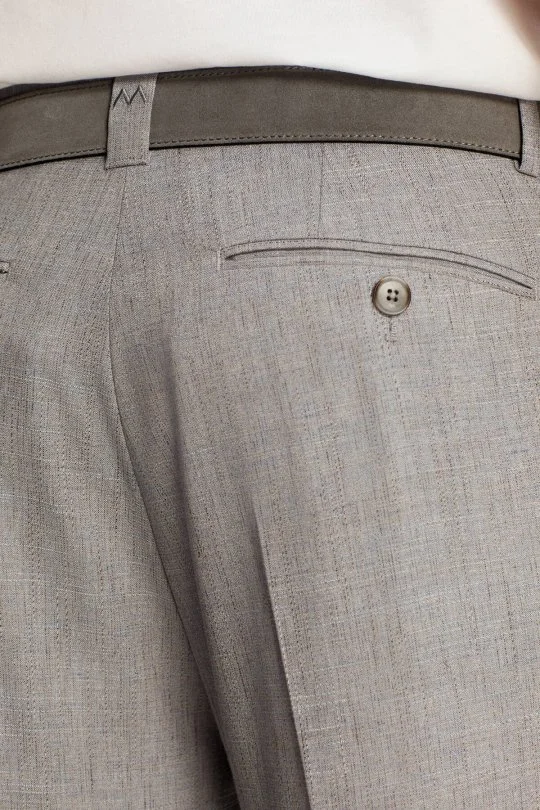 Hemington - Pamuk Yün Karışım Gri Chino Pantolon (4)
