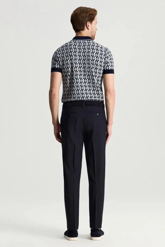 Hemington - Pamuk Yün Karışım Lacivert Chino Pantolon (5)