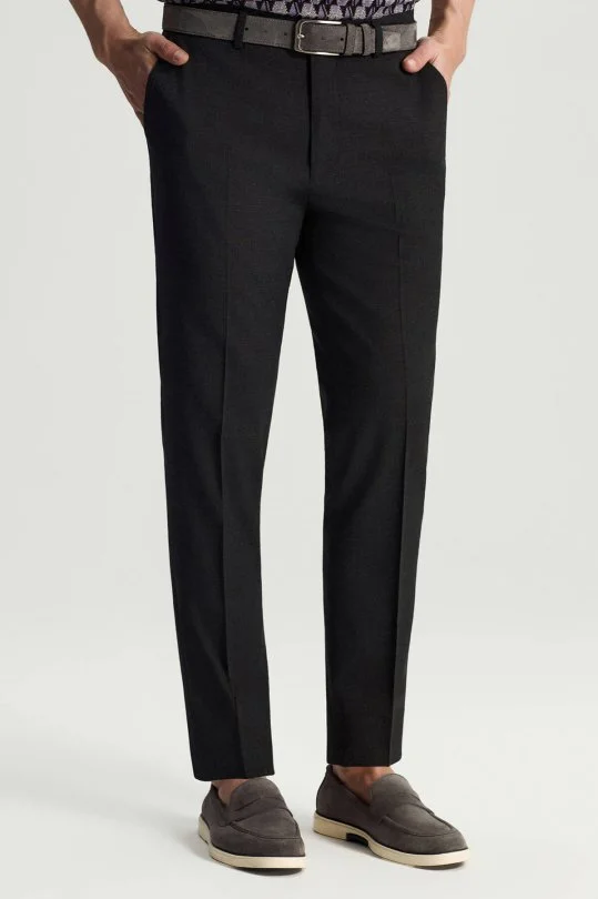 Hemington - Pamuk Yün Karışım Siyah Chino Pantolon (2)