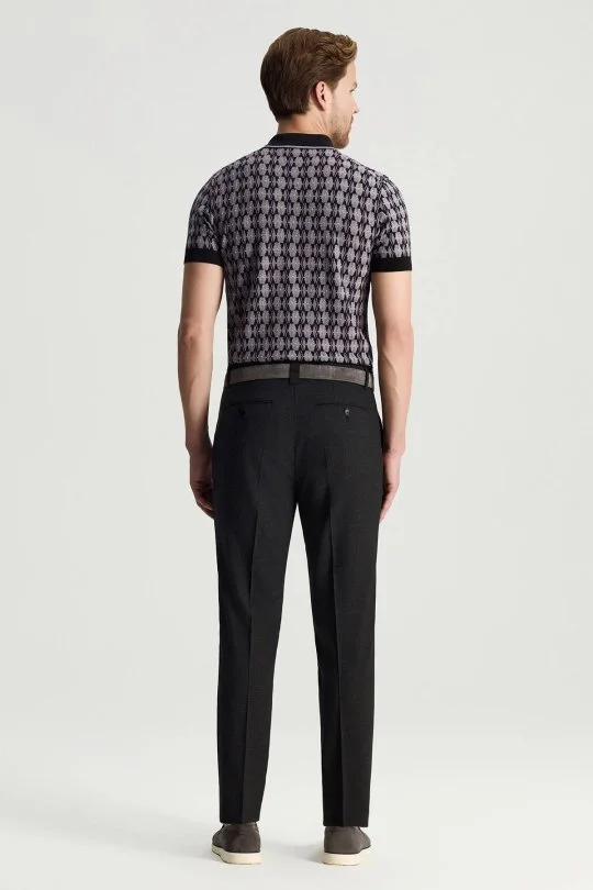 Hemington - Pamuk Yün Karışım Siyah Chino Pantolon (5)