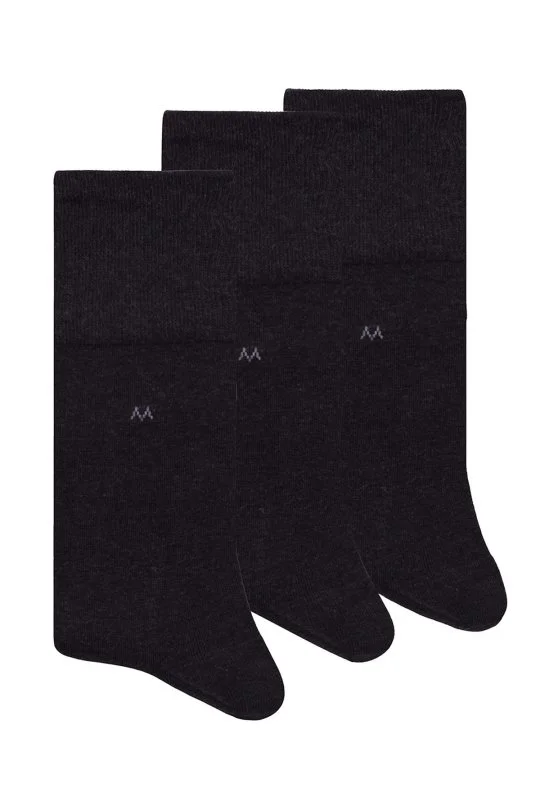 Hemington - Pamuklu Antrasit Üçlü Çorap Seti