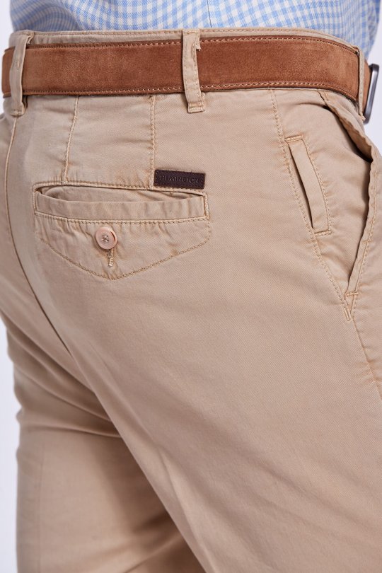 Pamuklu Camel Regular Fit Chino Pantolon