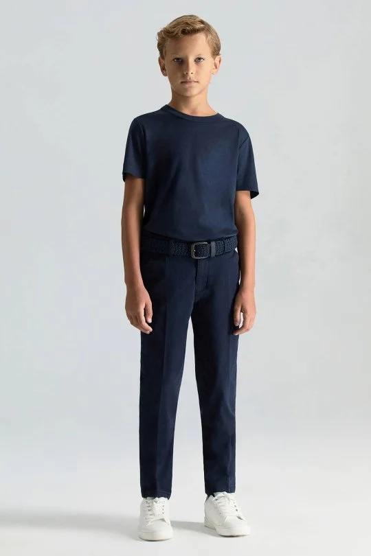 Hemington - Pamuklu Lacivert Chino Çocuk Pantolon (1)