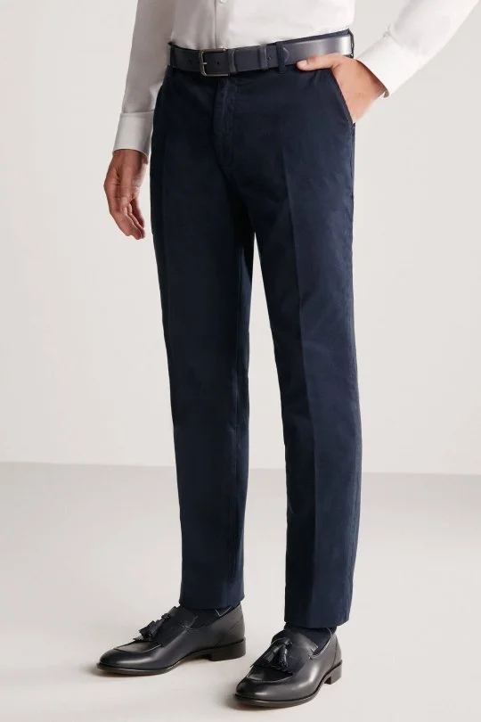 Hemington - Pamuklu Lacivert Regular Fit Chino Pantolon