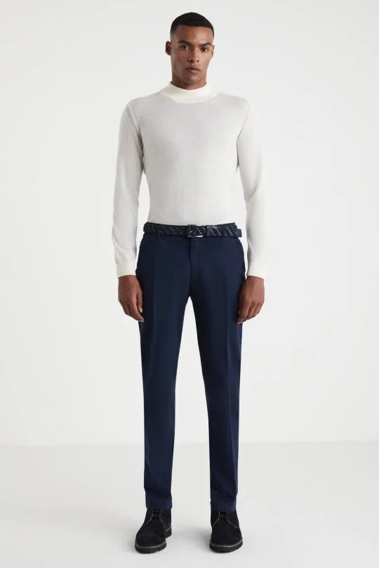 Hemington - Pamuklu Lacivert Regular Fit Chino Pantolon (1)