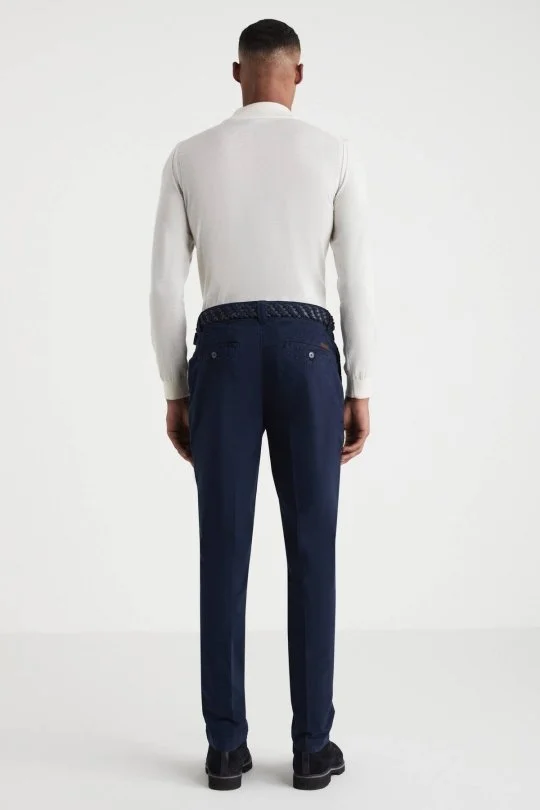 Hemington - Pamuklu Lacivert Regular Fit Chino Pantolon (3)