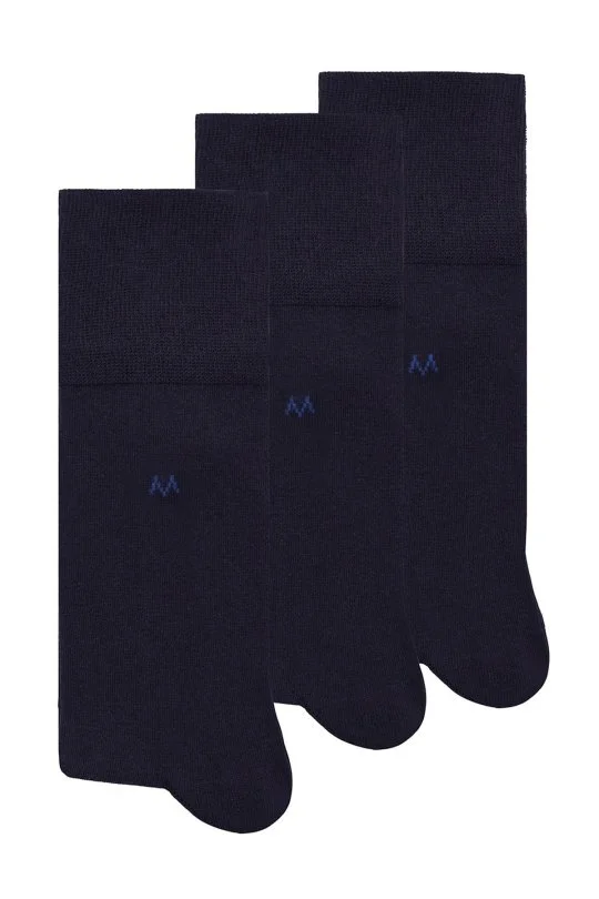 Hemington - Pamuklu Lacivert Üçlü Çorap Seti