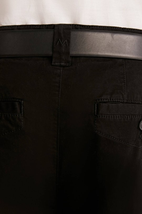 Pamuklu Siyah Regular Fit Chino Pantolon