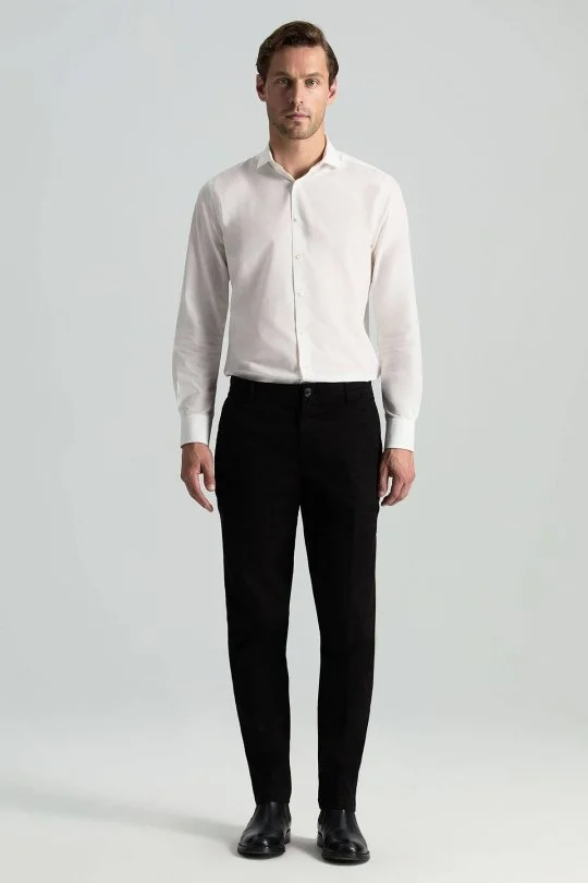 Hemington - Pamuklu Siyah Regular Fit Chino Pantolon (4)