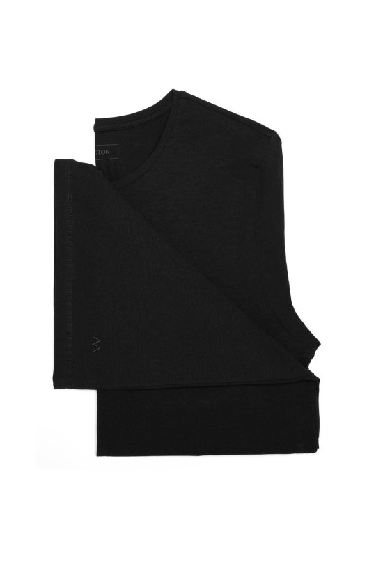 Pamuklu Siyah İç Giyim T-Shirt