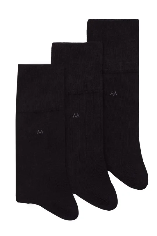 Hemington - Pamuklu Siyah Üçlü Çorap Seti