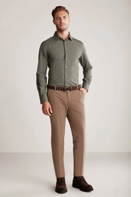 Hemington - Pamuklu Tütün Rengi Regular Fit Chino Pantolon (1)