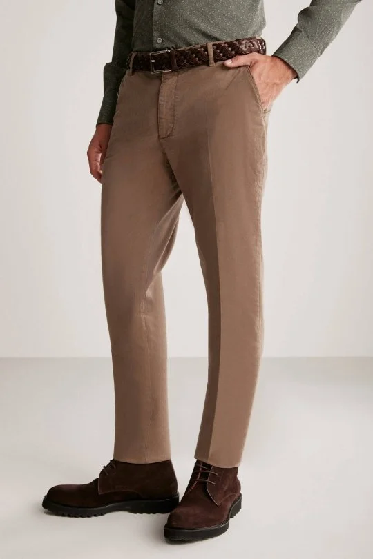 Hemington - Pamuklu Tütün Rengi Regular Fit Chino Pantolon (2)