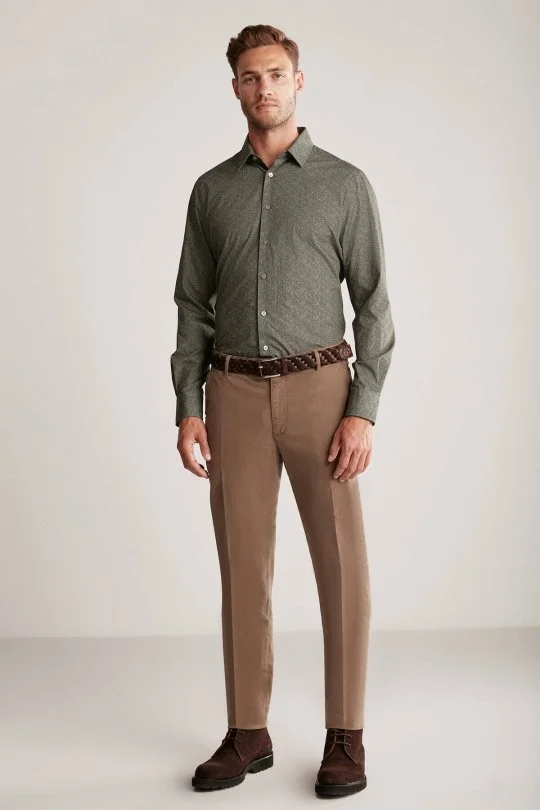 Hemington - Pamuklu Tütün Rengi Regular Fit Chino Pantolon (4)