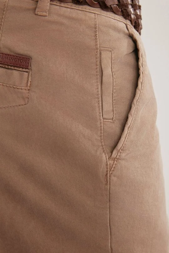 Hemington - Pamuklu Tütün Rengi Regular Fit Chino Pantolon (7)