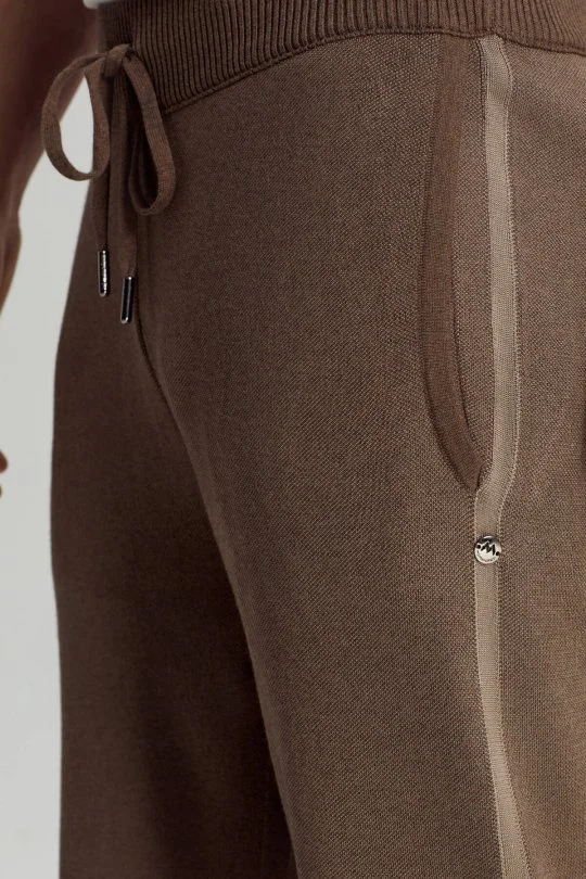 Hemington - Pike Örgü Pamuk Karışım Kahverengi Triko Lounge Pantolon (3)
