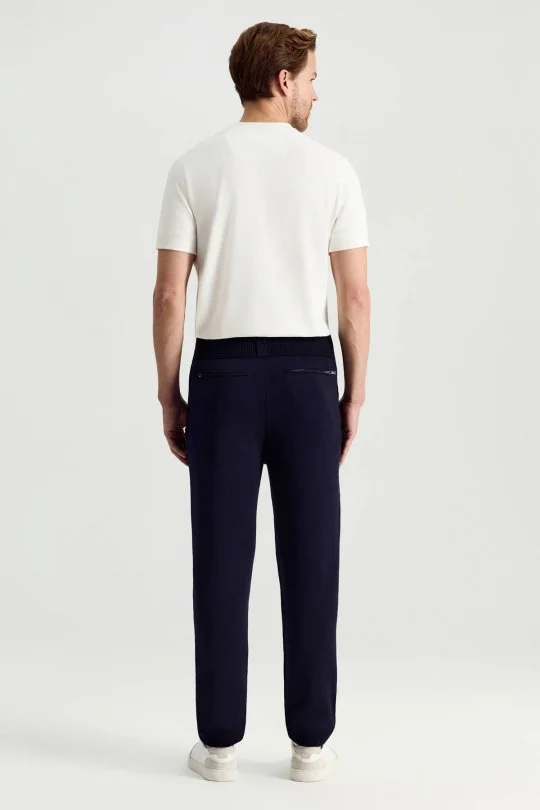 Hemington - Pike Örgü Pamuk Karışım Lacivert Triko Lounge Pantolon (5)