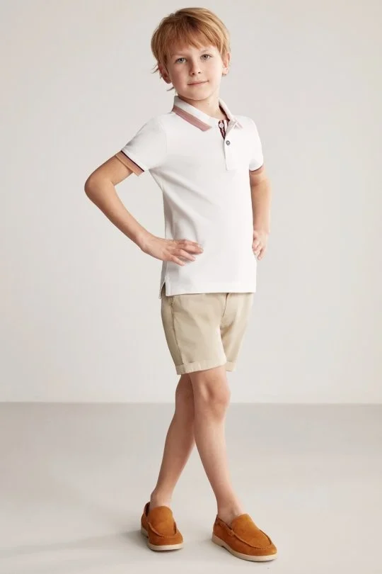 Hemington - Pike Pamuk Beyaz Çocuk Polo T-Shirt (3)