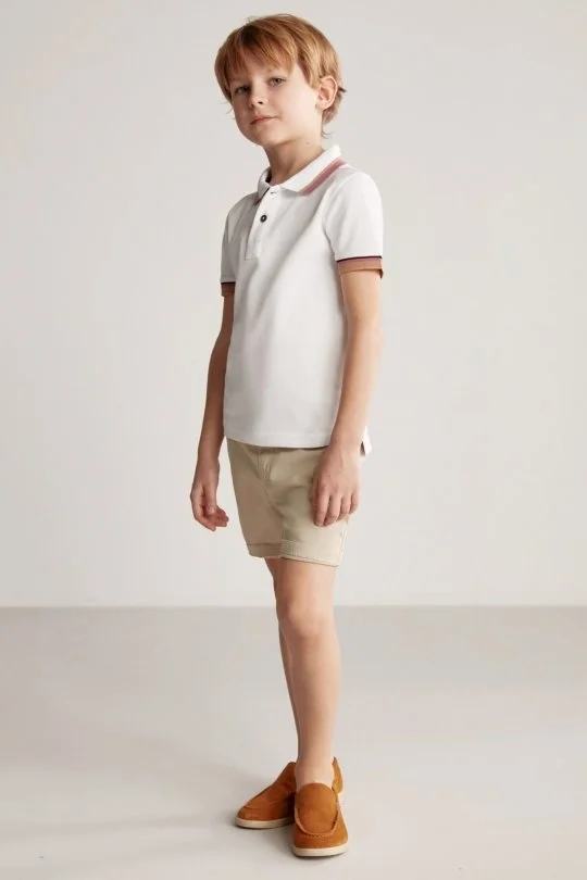 Hemington - Pike Pamuk Beyaz Çocuk Polo T-Shirt (2)