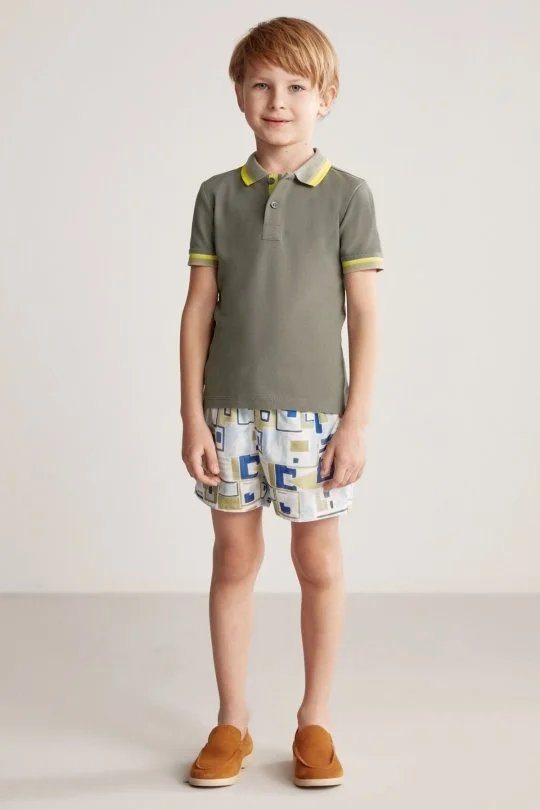 Hemington - Pike Pamuk Haki Çocuk Polo T-Shirt (1)