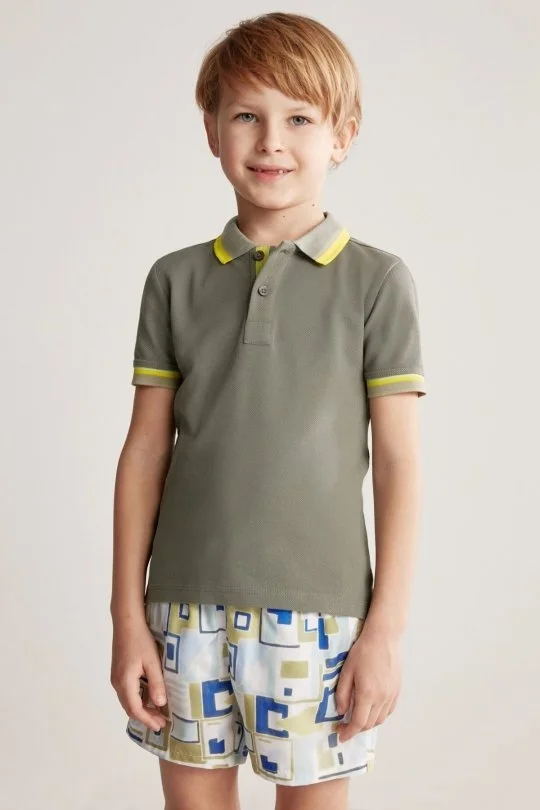 Hemington - Pike Pamuk Haki Çocuk Polo T-Shirt (3)